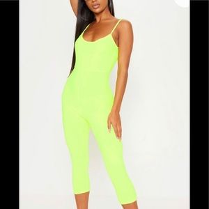Neon yellow leotard